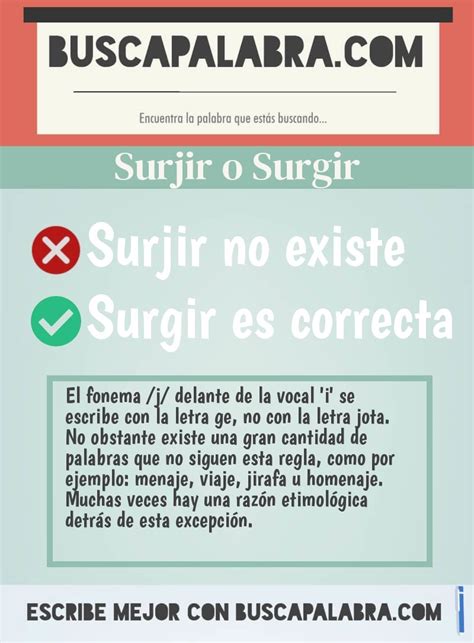 surjir o surgir|Surgir